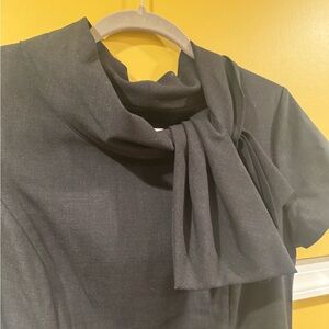 Neiman Marcus Exclusive black dress with bow collar size 8